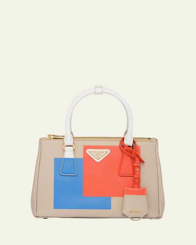 Galleria Small Geometric-Print Top-Handle Bag